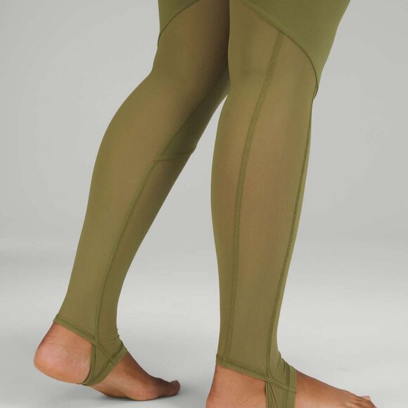Lululemon Women's Nulu and Crisscross Mesh Stirrup Tight - Green - Picture 2 of 10